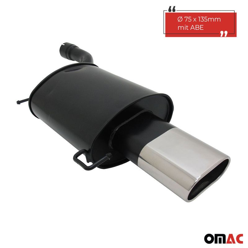 Scarico sportivo Novus per BMW E60 Limo silenziatore posteriore 135x75mm con ABE 