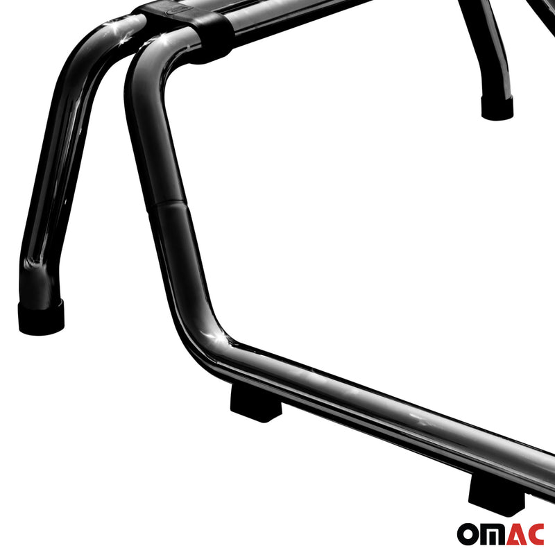 Roll bar per Toyota Hilux 2015-2025 Acciaio verniciato Ø76 Nero 