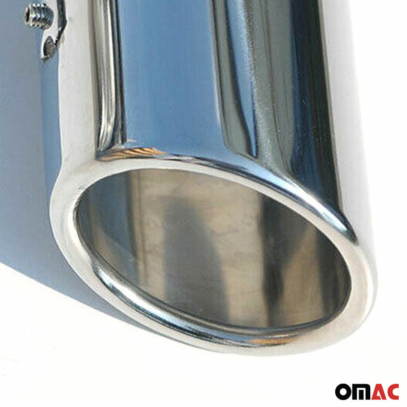 Terminale di scarico terminale per Audi TT 80 90 100 200 Quattro acciaio inox cromato 76mm 2x 