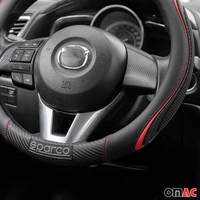 Coprivolanti SPARCO protezione volante rosso nero gomma ø37-38 cm