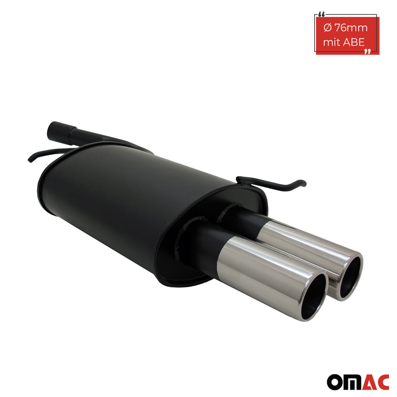Scarico sportivo Novus per Audi A4 B6 / 8E silenziatore posteriore 2x76mm con ABE 