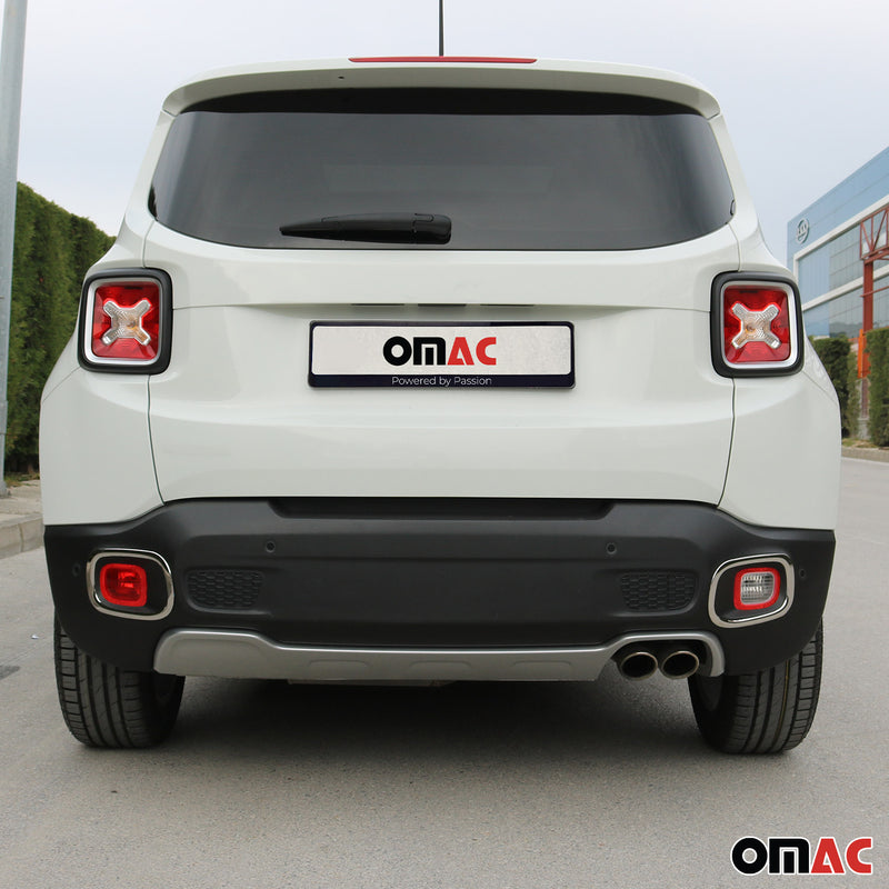 Coperture catarifrangenti Striscia catarifrangente per Jeep Renegade 2019-2024 Acciaio inossidabile Argento 