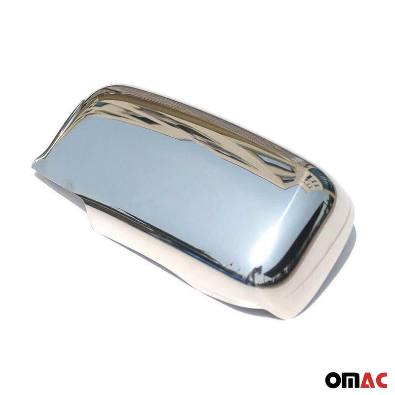 Calotte specchietti retrovisori per Mitsubishi Lancer 2003-2007 in acciaio inox argento