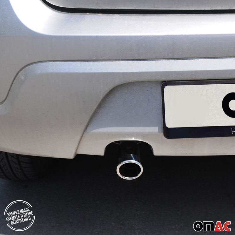 Terminale di scarico sportivo per Dacia Duster 2010-2025 in acciaio inox cromato 60 mm 1x 