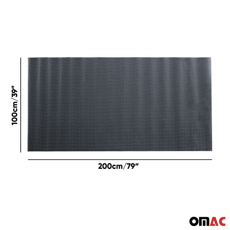 Tappetino antiscivolo per pavimenti, zerbino rotondo, 100 x 200 cm, nero 