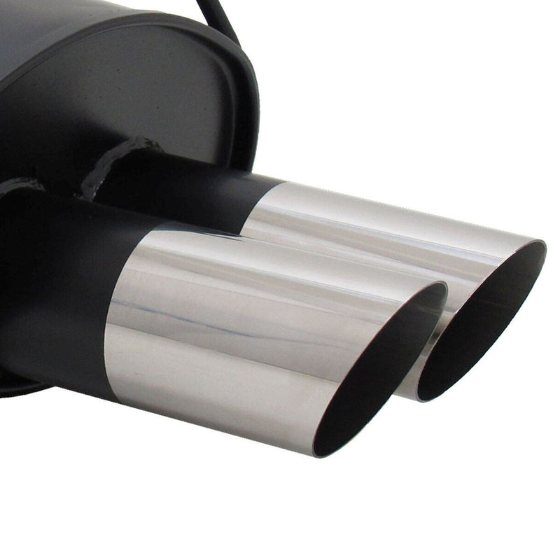 Scarico sportivo Novus per Renault Clio 3 silenziatore posteriore 2x76mm MS-Design 