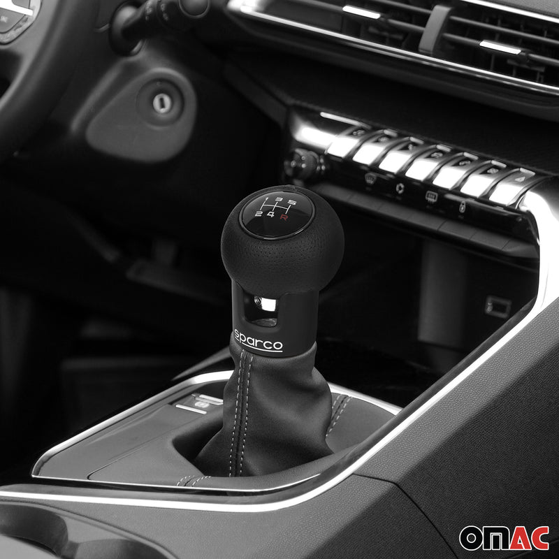 Pomello cambio SPARCO leva cambio pomello cambio alluminio similpelle nero opaco