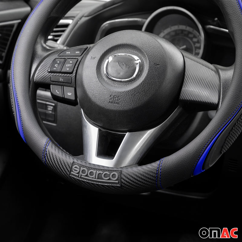 Coprivolanti SPARCO protezione volante blu nero gomma ø37-38 cm