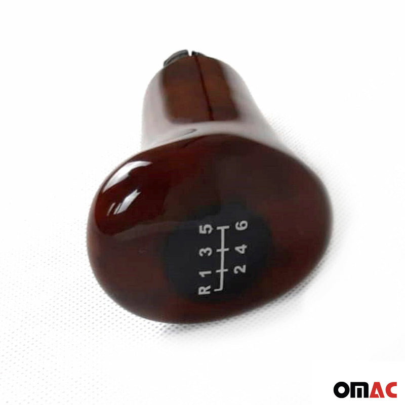Pomello del cambio per VW Caddy 2003-2015 6 marce in pregiato legno di radica 