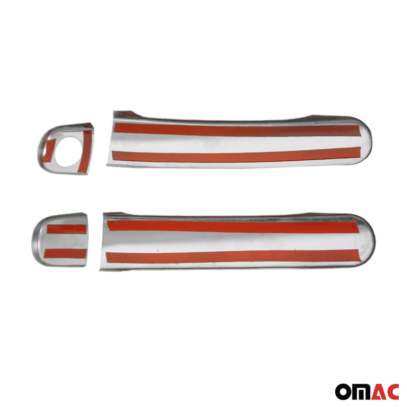 Copertura maniglia porta cromata per Seat Mii 2011-2025 2 porte argento spazzolato 2 pezzi 