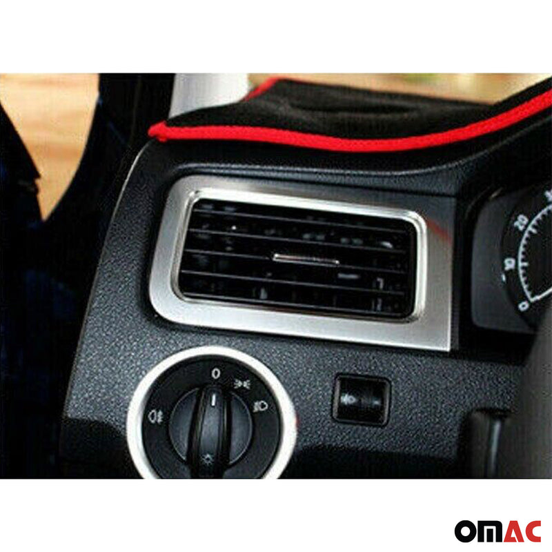 Lüftungsgitter Abdeckungsrahmen für Skoda Rapid 2012-2017 Chrom ABS Silber 5tlg