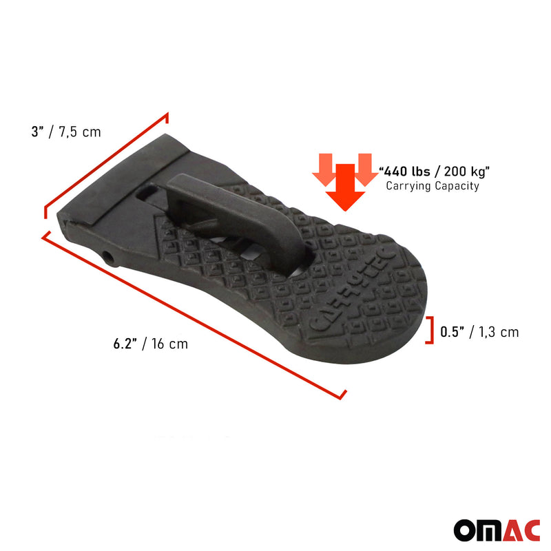 Poggiapiedi per pedale portiera auto pieghevole per Opel Combo Movano Vivaro alluminio nero 1x 
