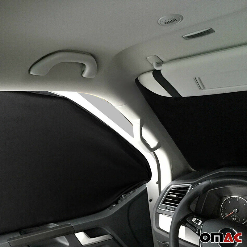 Tendine parasole su misura per Fiat Ducato 2006-2025 Grigio Nero 3 pezzi 