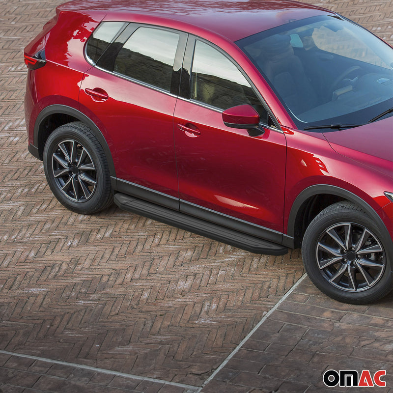 Pedane laterali per Mazda CX-5 2017-2024 alluminio nero ABE