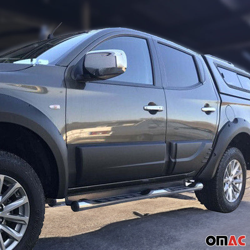 Strisce di protezione laterali per portiere per Mitsubishi L200 2015-2020 ABS Nero 4 pezzi 