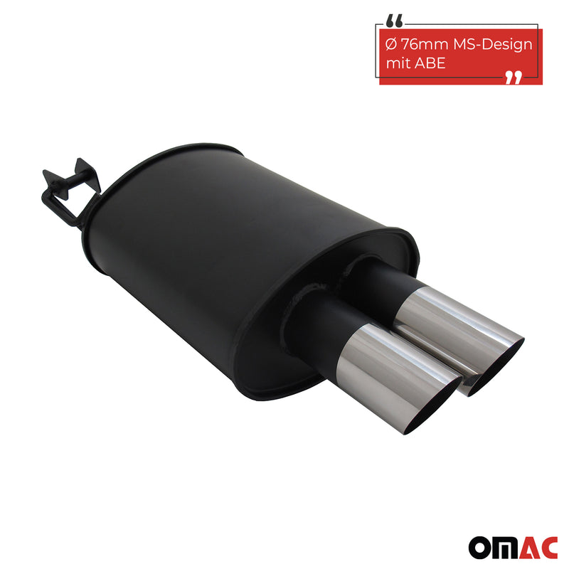 Scarico sportivo Novus per BMW E39 silenziatore posteriore 2x76mm MS-Design con ABE 