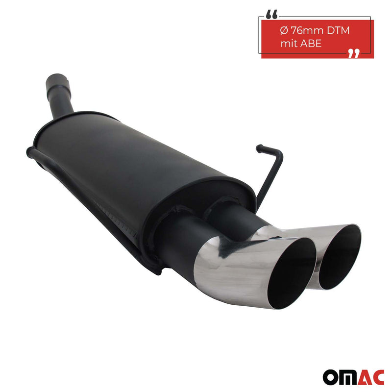 Scarico sportivo Novus per Opel Astra H hatchback 2x76 DTM silenziatore posteriore con ABE 