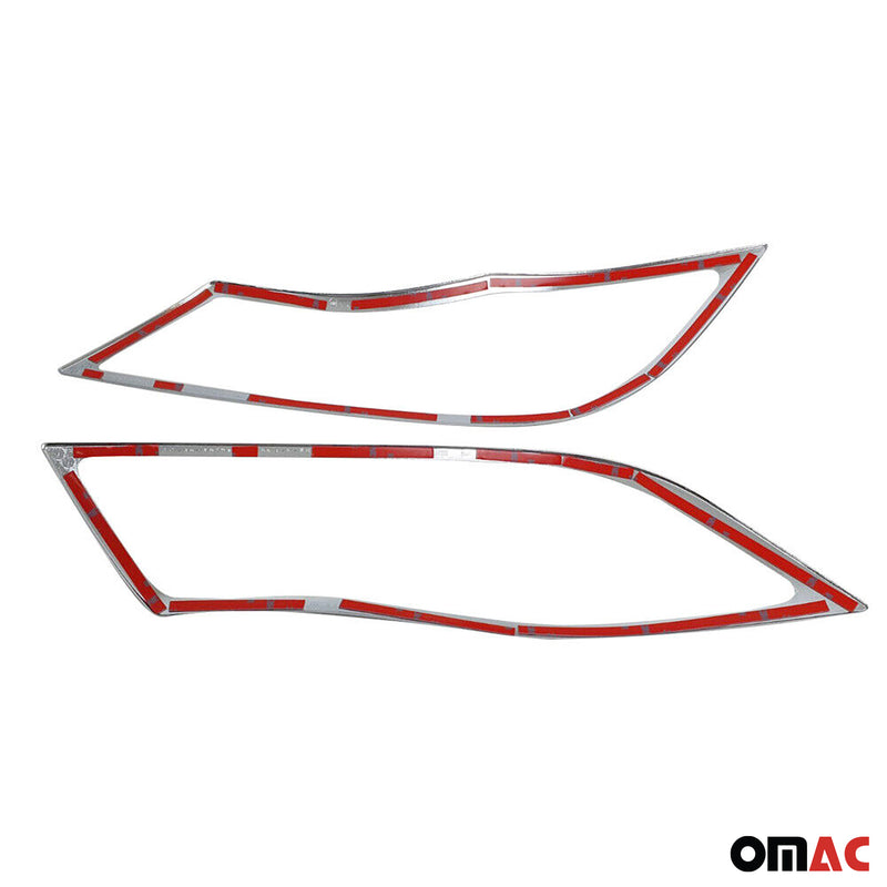 Cornice faro anteriore per BMW Serie 3 E90 2005-2013 Cromata ABS 2x 