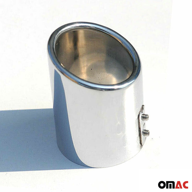 Terminale di scarico terminale per Audi TT 80 90 100 200 Quattro acciaio inox cromato 76mm 2x 