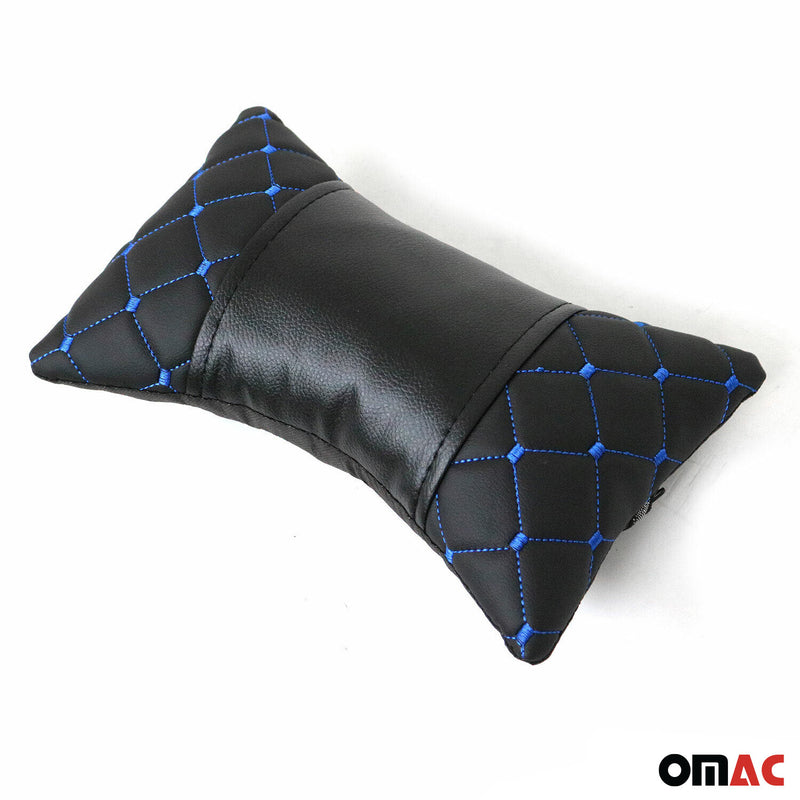Cuscino cervicale per auto nero blu 8x30cm 