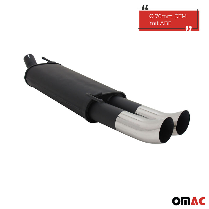 Scarico sportivo Novus per VW Golf 3 / Golf 4 Cabrio 2x76mm DTM 