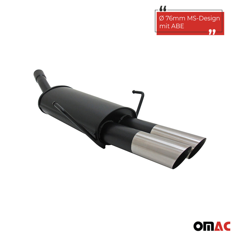 Scarico sportivo Novus per Opel Astra H Caravan 2x76mm MS-Design con ABE 