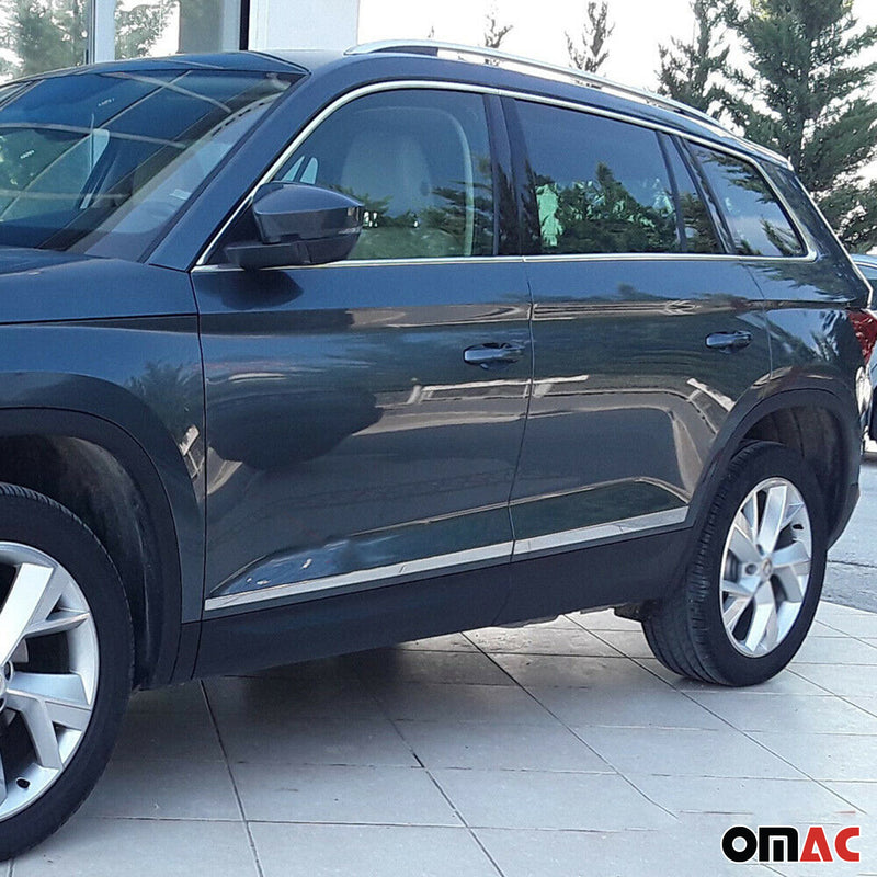 Striscia di protezione per portiera laterale, strisce per portiera per Skoda Kodiaq 2016-2025 cromate 4x 
