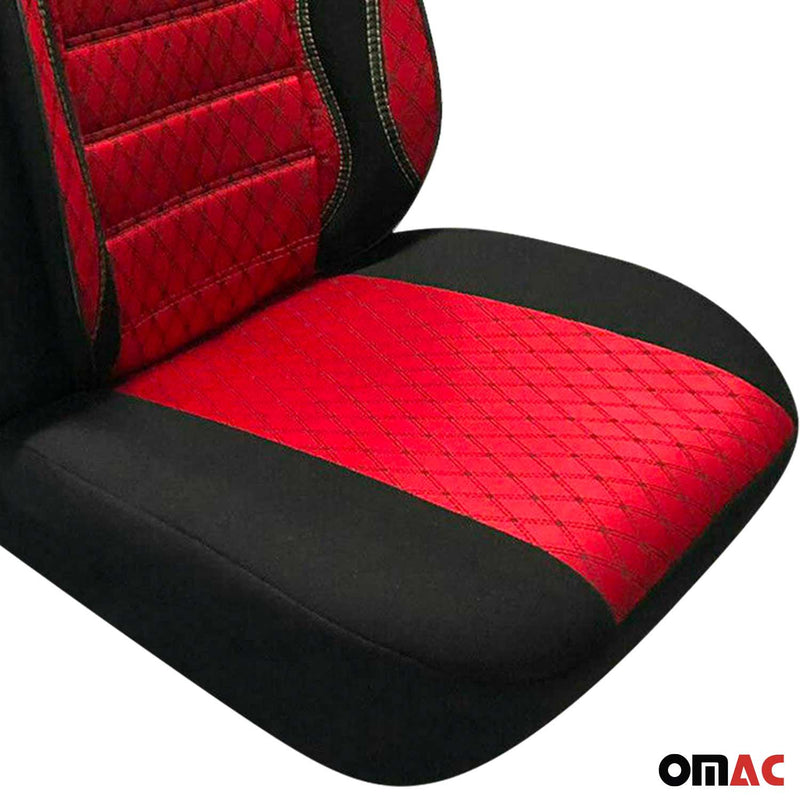 Coprisedili per Citroen Berlingo 2008-2024 Nero Rosso 2 posti anteriori