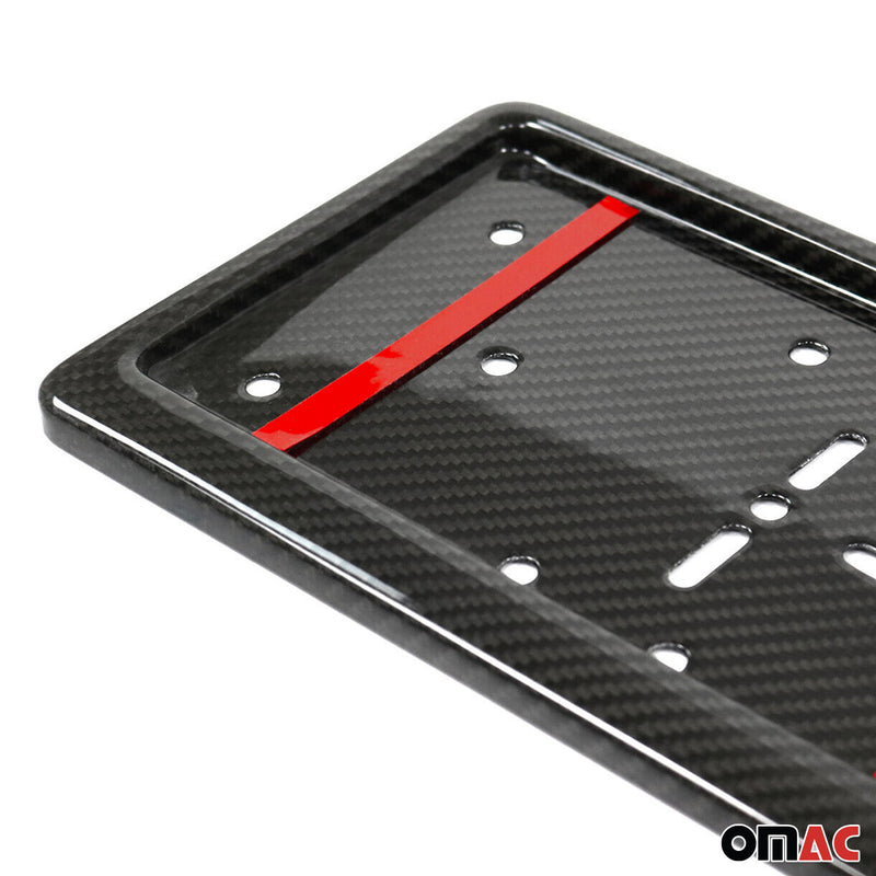Porta targa auto porta targa cornice bordo carbonio 2 pz 
