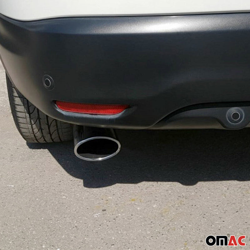 Terminale di scarico per Nissan Qashqai +2 2009-2014 in acciaio inox cromato, 1 pezzo 