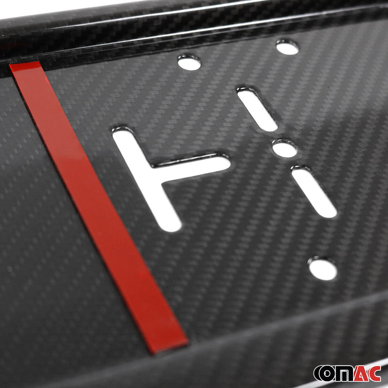 Portatarga per VW Golf in fibra di carbonio nero 2 pezzi 