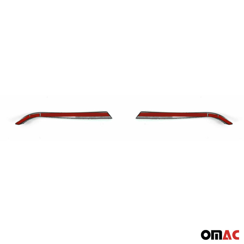 Coperture catarifrangenti striscia catarifrangente per Renault Clio 2019-2025 acciaio inox argento 2x 