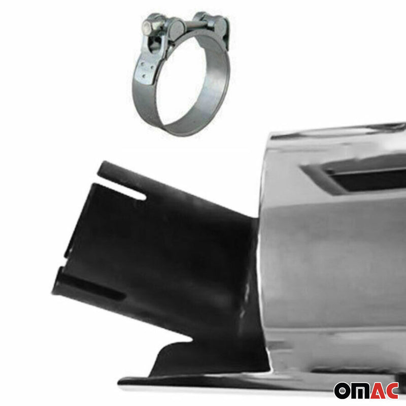 Terminale di scarico per Nissan Qashqai +2 2009-2014 in acciaio inox cromato, 1 pezzo 