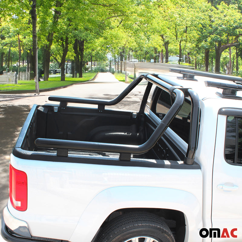 Roll bar per Toyota Hilux 2015-2025 Acciaio verniciato Ø76 Nero 