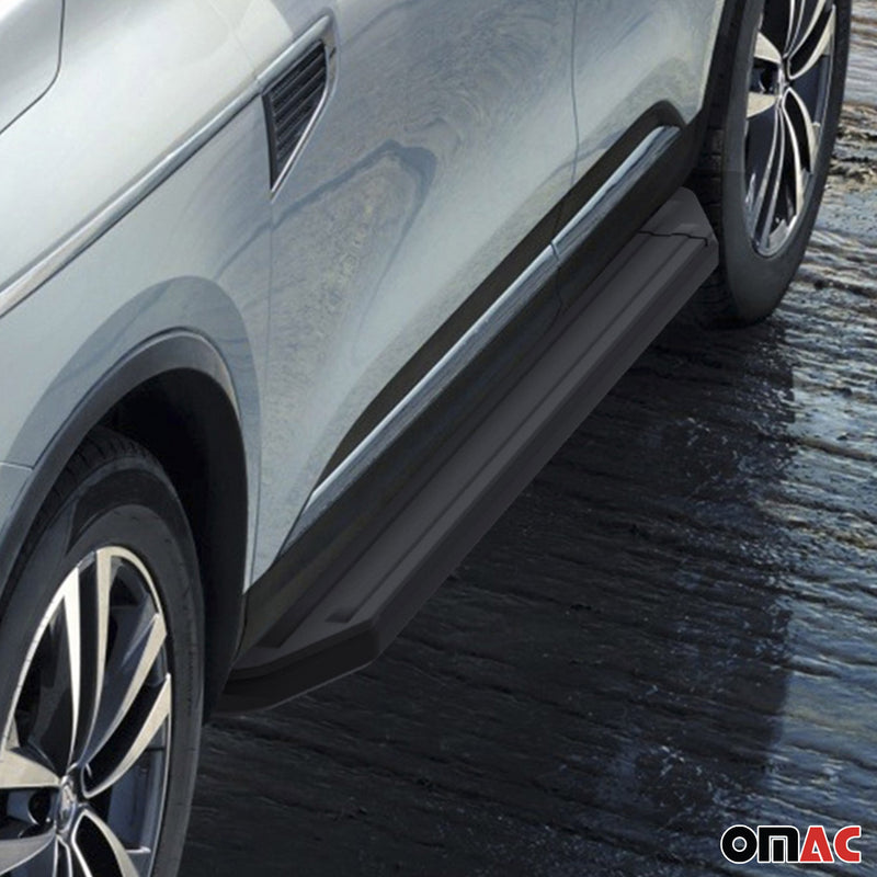 Minigonne laterali per pedane laterali per Renault Koleos 2017-2025 ABE Nero Alu