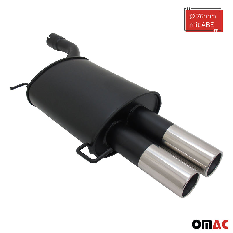 Scarico sportivo Novus per BMW E60 Limo silenziatore posteriore 2x76mm con ABE 
