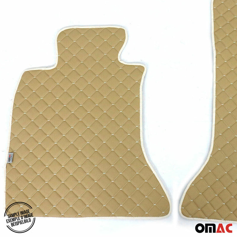 Tappetini in similpelle beige per BMW Serie 5 F10 2010-2017, 4 pezzi