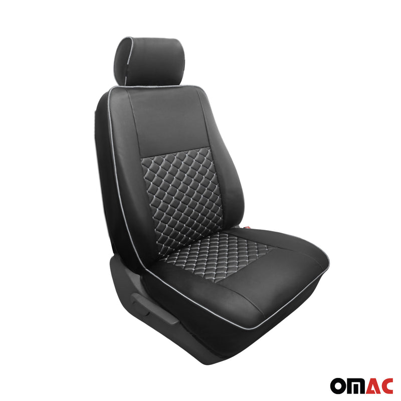 Coprisedili per Peugeot Expert 2017-2025 in similpelle nero bianco 2+1