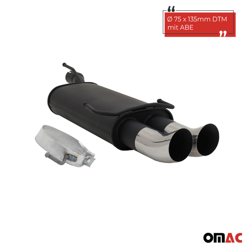 Scarico sportivo Novus per Opel Astra F / Opel Kadett E 2x76mm DTM con ABE 