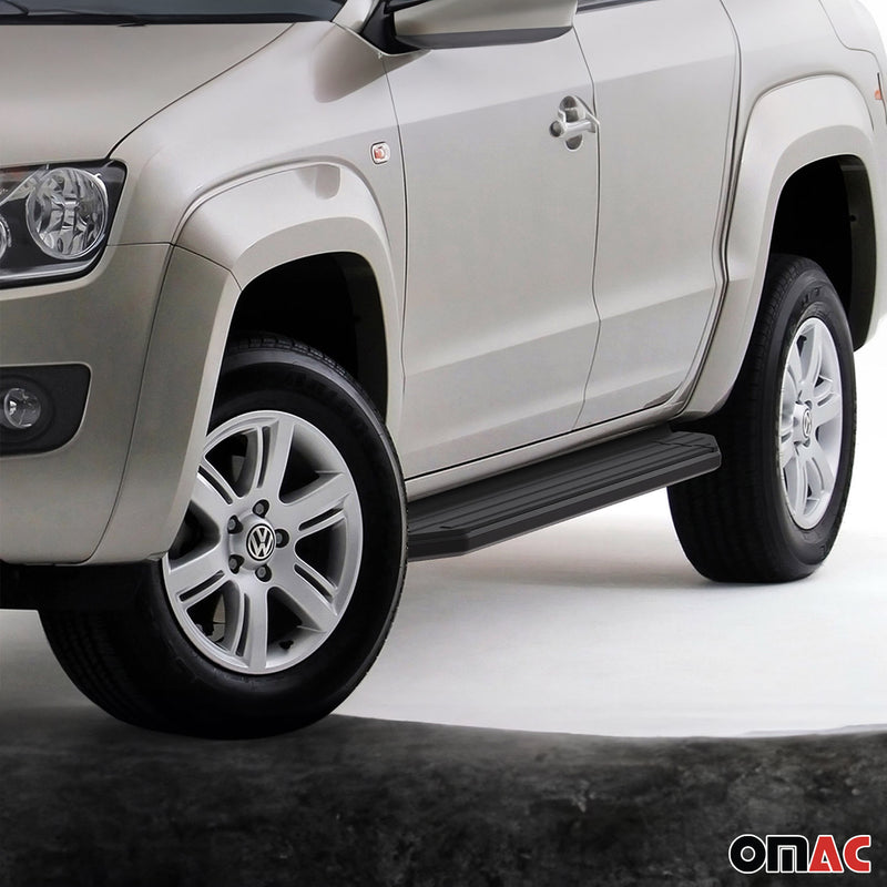 Pedane laterali per VW Amarok 2010-2016 alluminio nero ABE