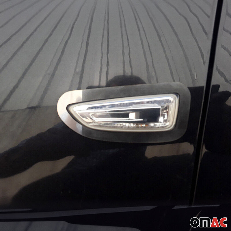 Cornice indicatore di direzione, copertura indicatore di direzione laterale per Opel Grandland X in acciaio inox argento 