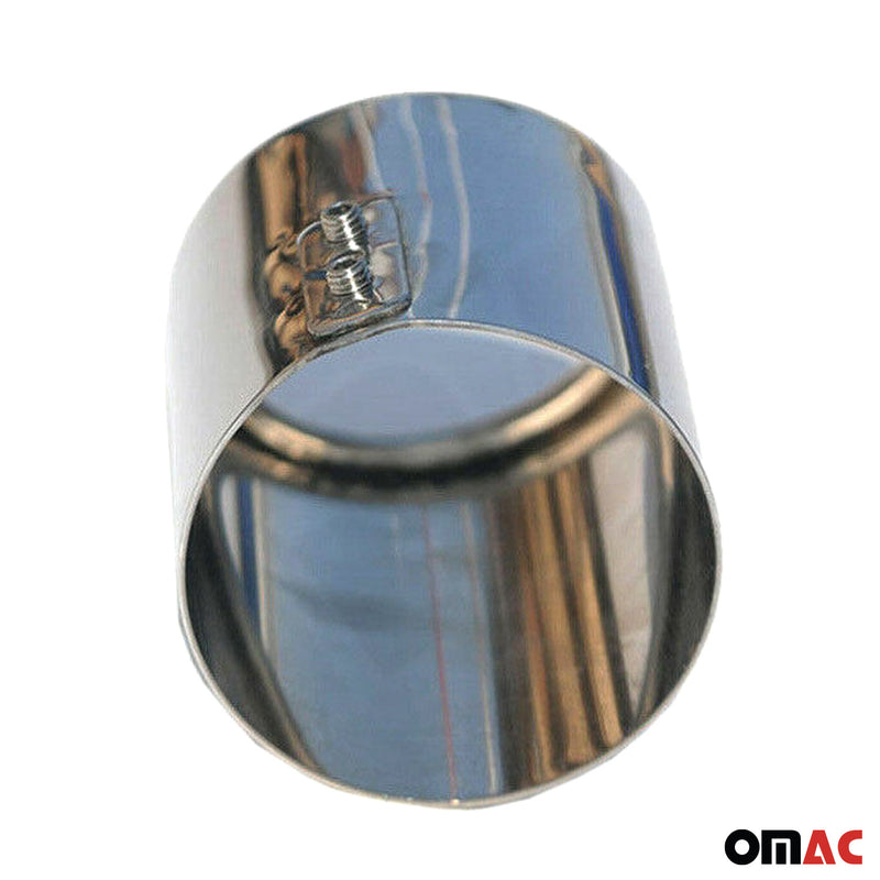 Terminale di scarico terminale per Audi TT 80 90 100 200 Quattro acciaio inox cromato 76mm 2x 