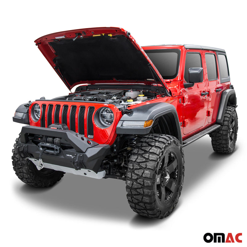 2x Ammortizzatore a gas per cofano per Jeep Wrangler JL 2017-2025 in acciaio