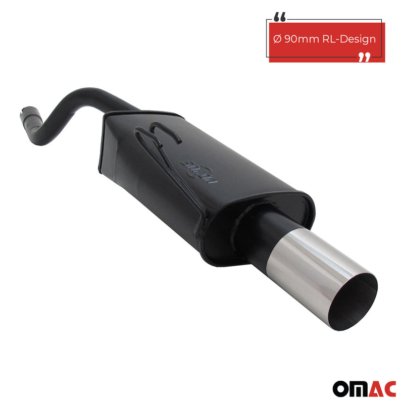 Scarico sportivo Novus per Fiat Punto 2 188 silenziatore posteriore RL-Design 1x90mm
