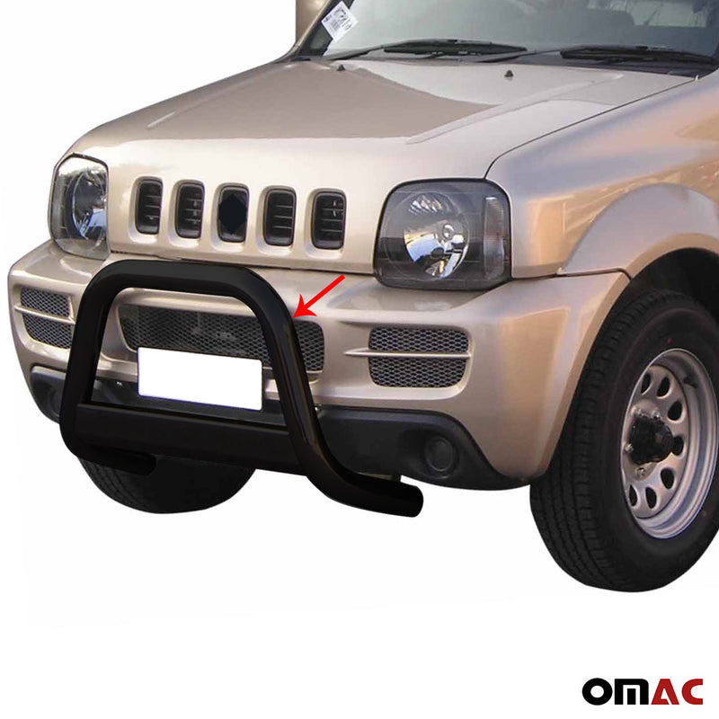 Frontbügel Frontschutzbügel für Suzuki Jimny 2006-2012 ø63mm Schwarz Edelstahl