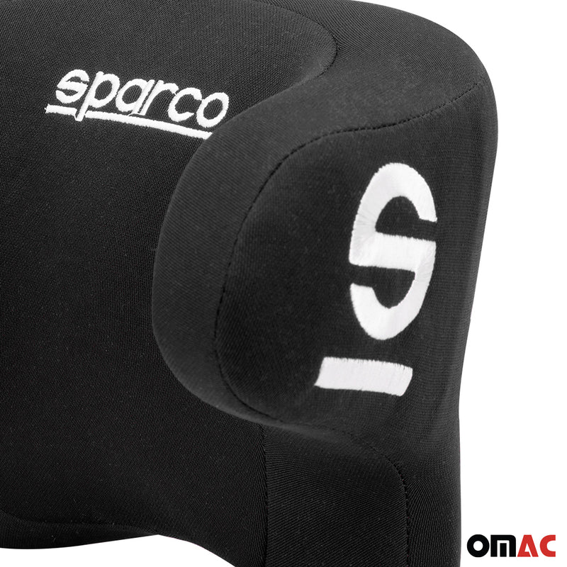 Cuscino cervicale per auto Sparco nero, cuscino ergonomico in schiuma per la testa