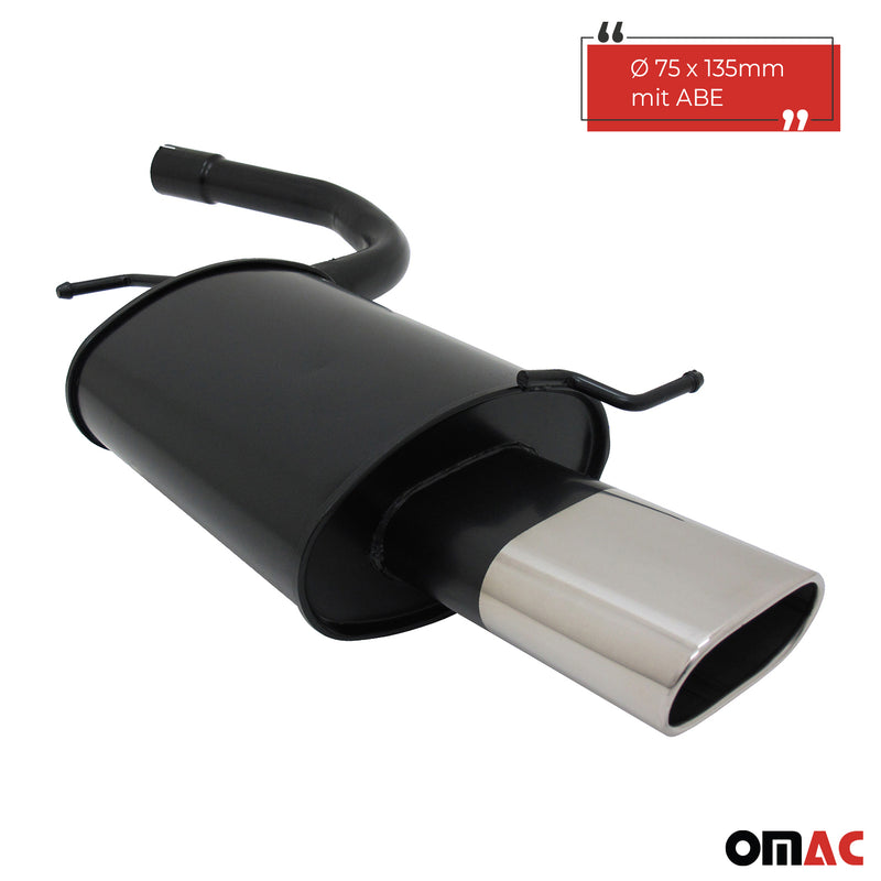 Scarico sportivo Novus per Audi A4 B6 / 8E silenziatore posteriore 135x75mm con ABE 