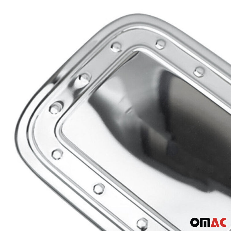 Coperchio del tappo del serbatoio carburante per VW Caddy 2015-2020 in acciaio inox cromato argento