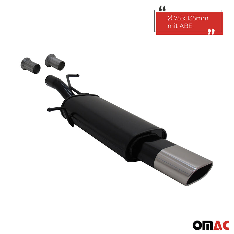 Scarico sportivo Novus per Peugeot 307 / Citroen C4 silenziatore posteriore 135x75 con ABE 