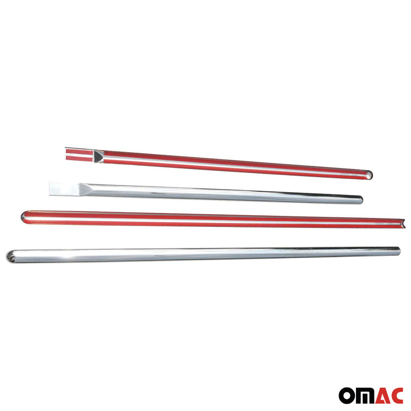 Striscia di protezione per porta laterale, strisce di protezione per porta per Dacia Lodgy in acciaio inox argento 4x 